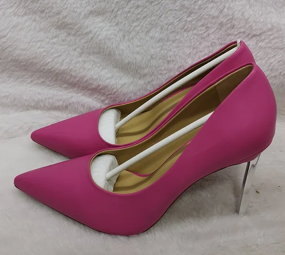 

Новые женские туфли-лодочки на шпильке из кожи, с острым носком, на тонком каблуке 6/8/10 см, модные туфли на высоком каблуке для вечеринок