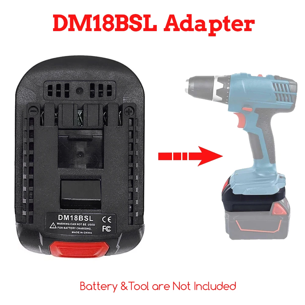 

DM18BSL для Milwakee 18 В и литий-ионный аккумулятор Dewalt 20 В, используемый для Bosch 18 В, адаптер преобразователя аккумулятора для инструмента