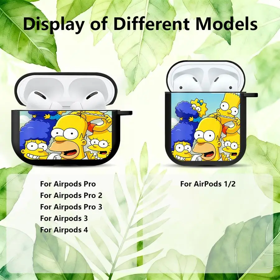 Friend S-Simpsons Case For Airpods 5 Pro3 Pro2 3 4 1 Pro 2 Earphone Cases Cover With Hook