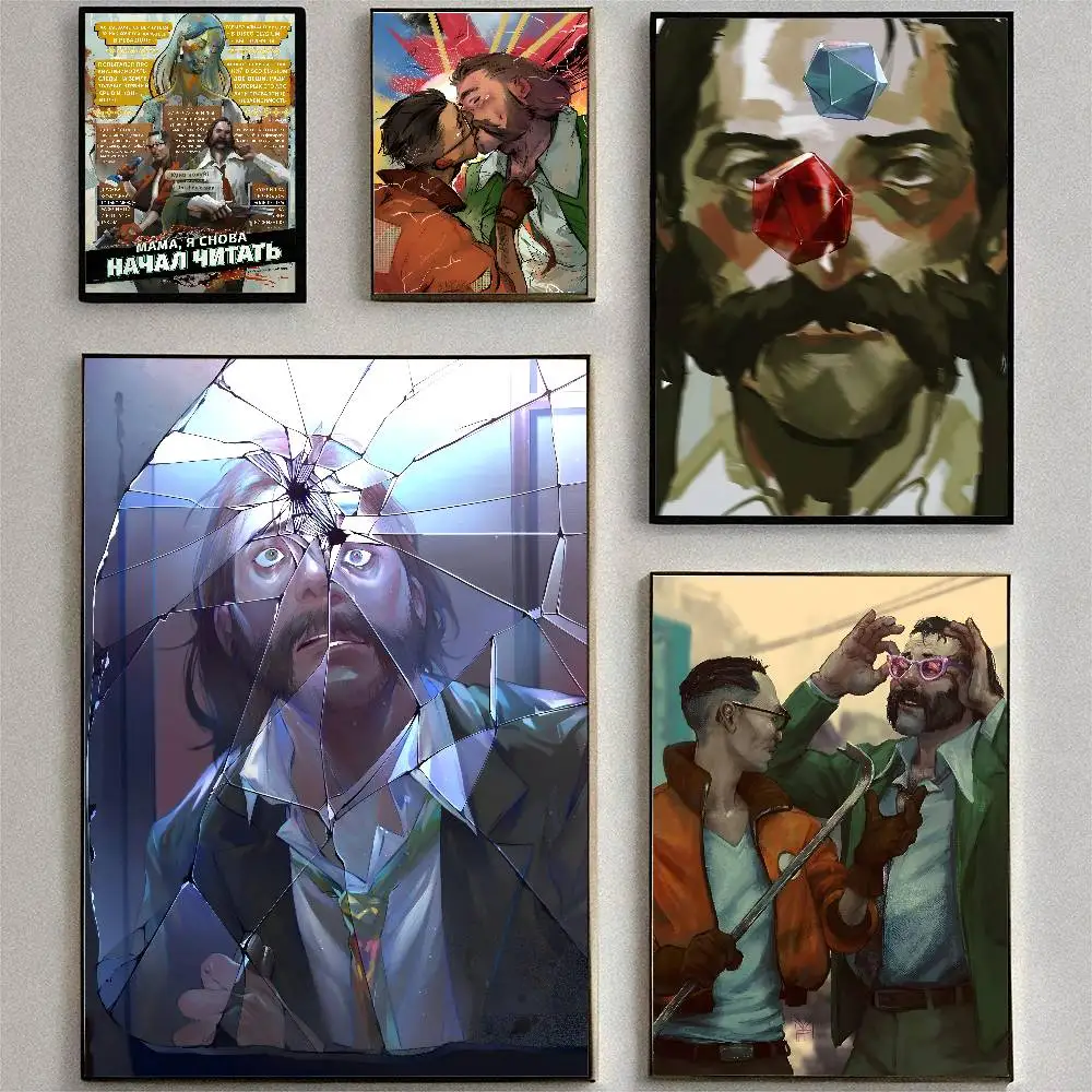 Disco Elysium Hot Video Game Posters High Quality Self-adhesive Wall Art Decorations Color Prints Sticky