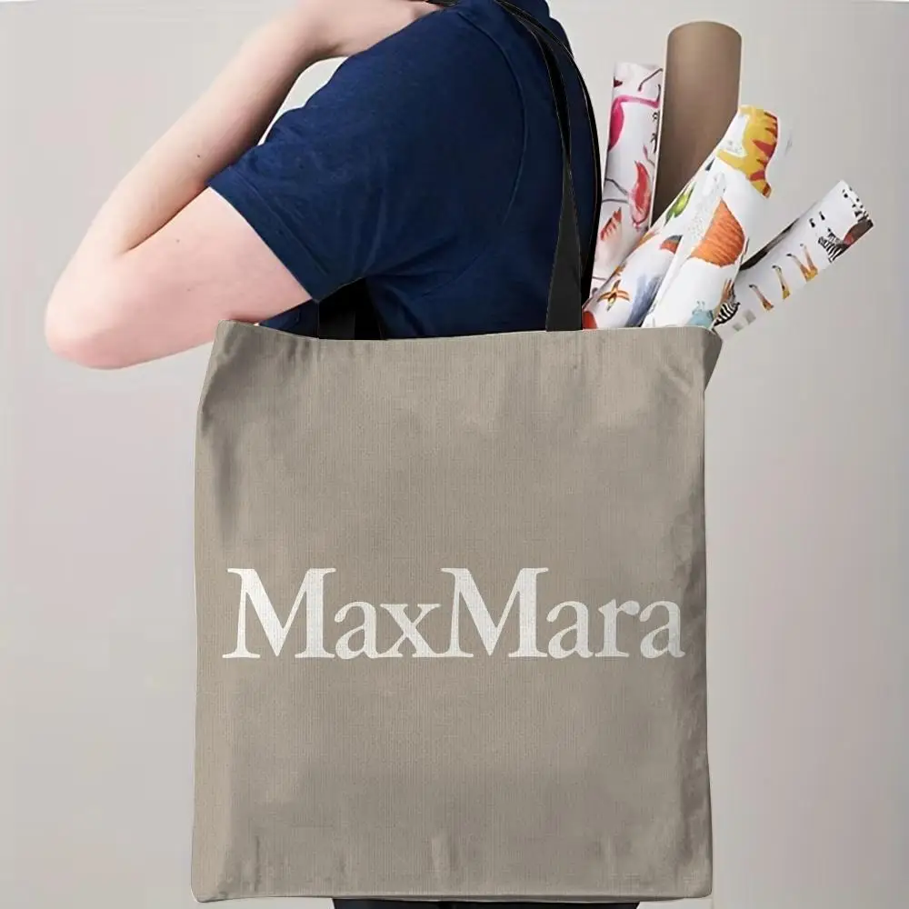 ブランド M-MaxMaraS 収納バッグ キャンバス両面プリントトートバッグ