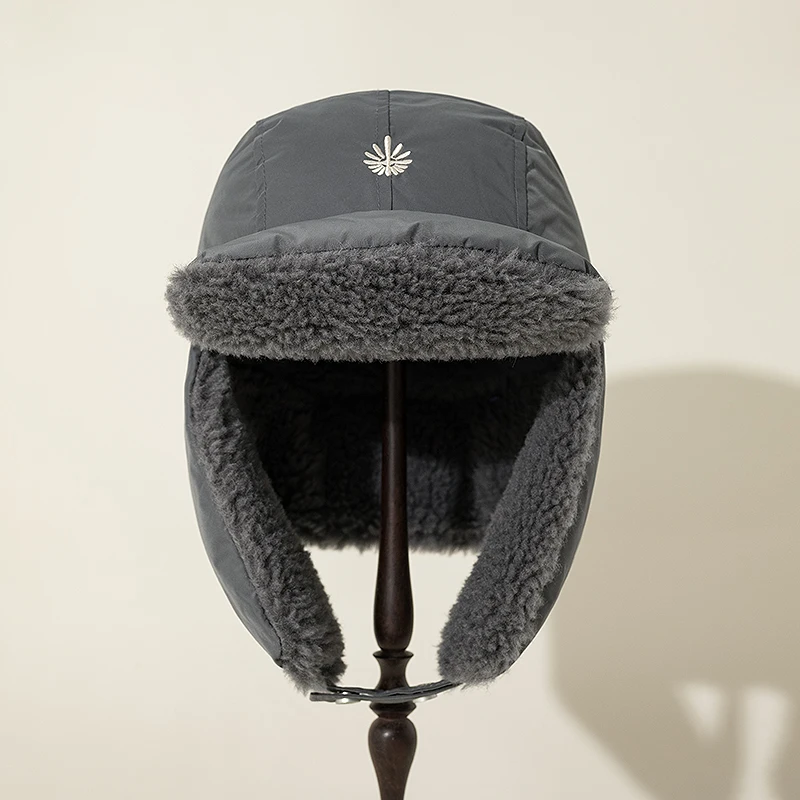 남녀공용 양털 귀 보호 모자, 방풍 및 추위 방지, 매우 두꺼운 Lei Feng 모자, 따뜻한 봄버 모자