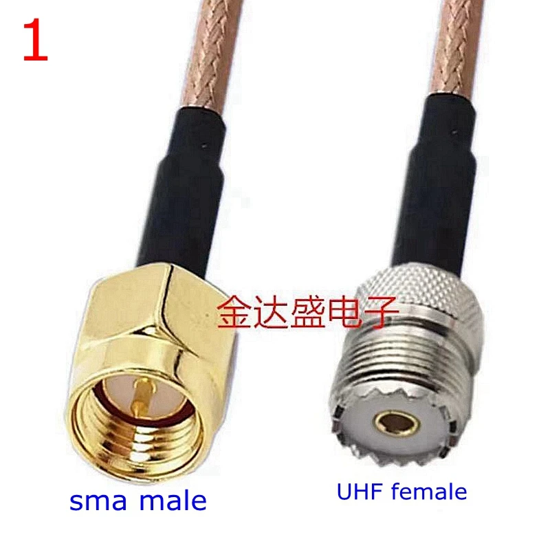 RG316 PL259 SO239 PL-259 SO-239 UHF To SMA Male Female Extension Conncetor SL16 UHF To SMA Crimp for RG316 Pigtai Low Loss Cable