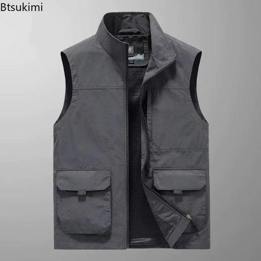 

Жилет без рукавов, мужской осенне-зимний бархатный двусторонний жилет, спортивная одежда для отдыха на открытом воздухе, тактическая спецодежда с несколькими карманами, пальто