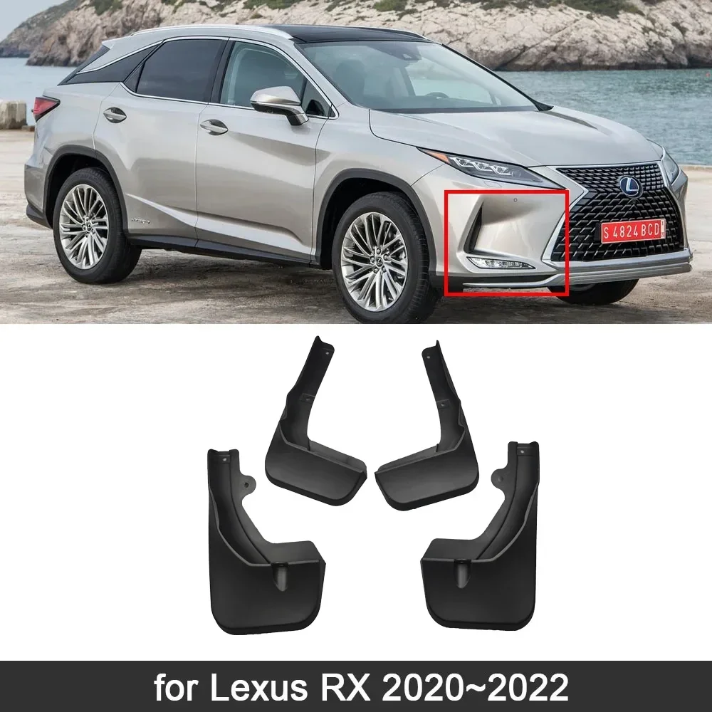 for Lexus RX RX350 RX450h RX200T RX350L F-sport 2016 2017 2018 2019 2020 2021 2022 Mudguards Splash Fender Flaps Car Accessories