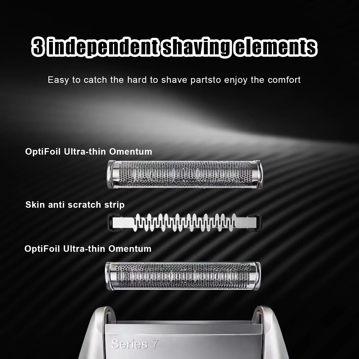 70S 7 #Replacement Head for Electric Foil Shaver, Compatible with Braun  7 790cc 760cc 750cc 720 799 797
