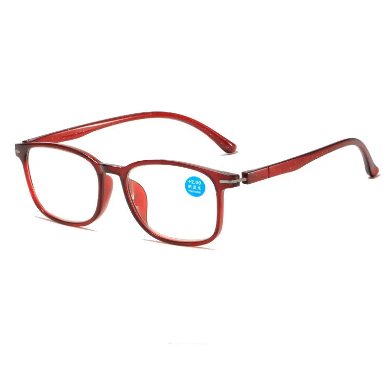 Frauen Kunststoff Lesebrille Kleine Rahmen Lila Presbyopie Brillen Männer Anti Blau Licht Brillen Für Lesen + 1,0 + 1,5 + 2,0 – Detail 13