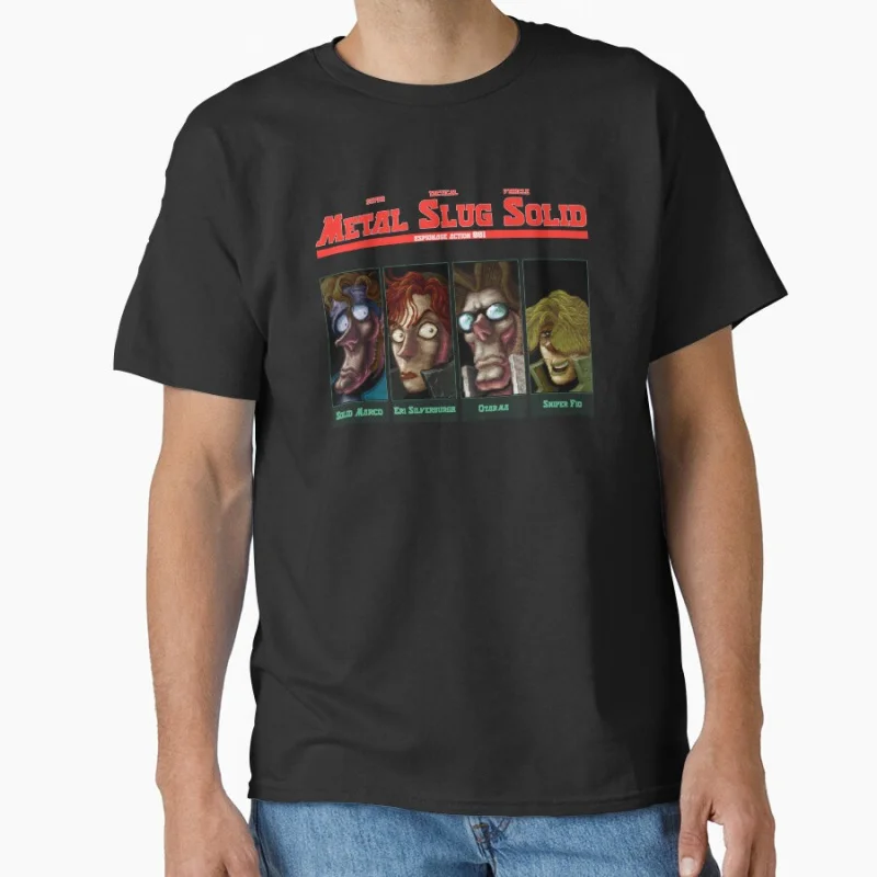 Super Tactical Vehicle Metal Slug Solid Espionage Action 1027 Shooting War Video game Gift T shirt Large size Tops