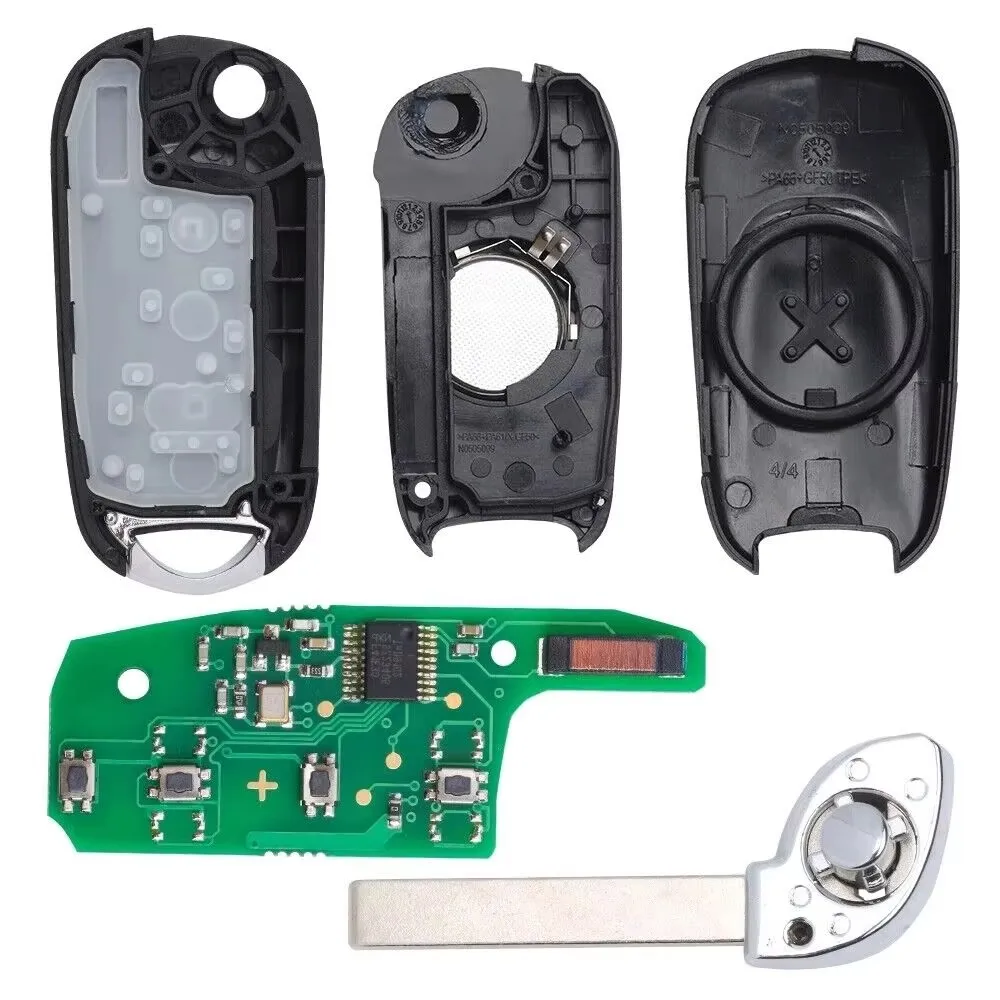 Diykey chave remota de carro com 3 botões, 315mhz/433mhz, pedir pcf7937e/hasag 2/46 chip para opel vauxhall astra k 2015 2016 2017