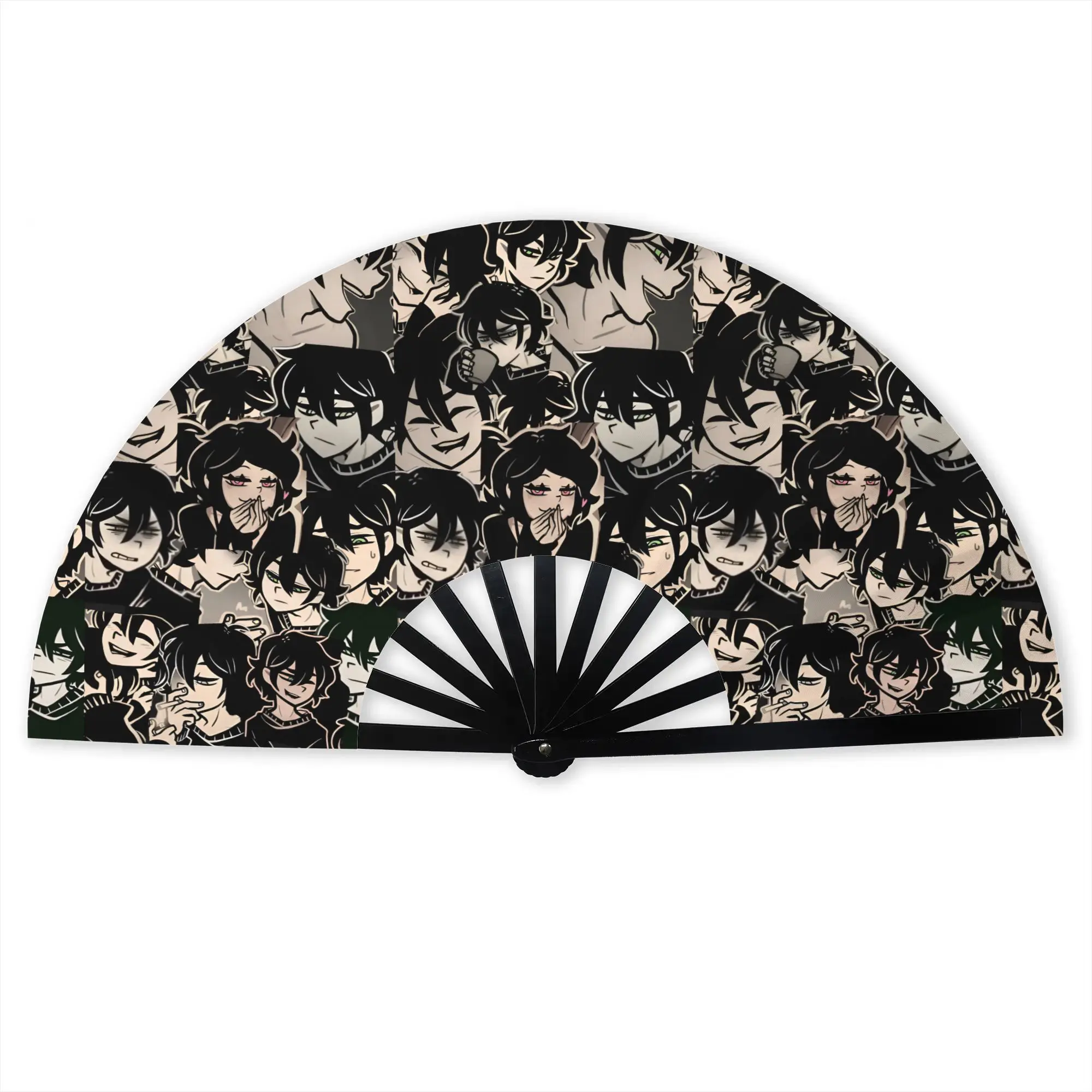 Classic Twisted Horror A-Andys L-Leyleys Mangas Folding Hand Fan  DIY  Fabric Fan Funny Summer Accessory Decorative Fans