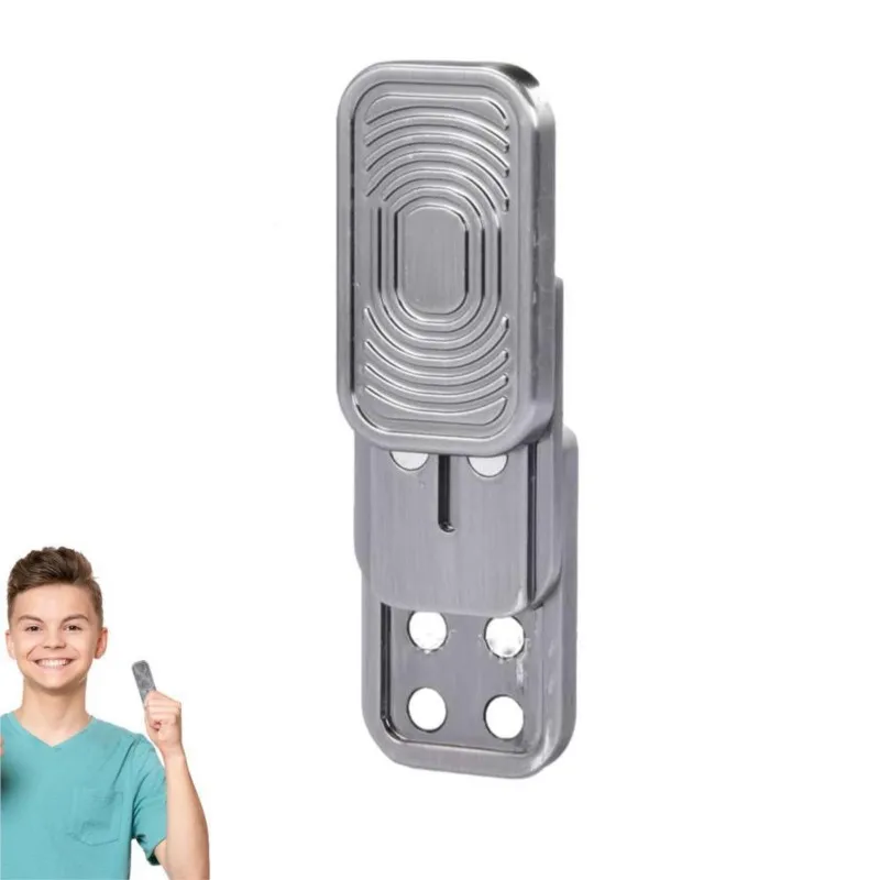 EDC Push Card Toy Metal Magnetic Slider Fidget Toy For Stress Relief Finger Flexibility Training Portable Toys For Kids Adults