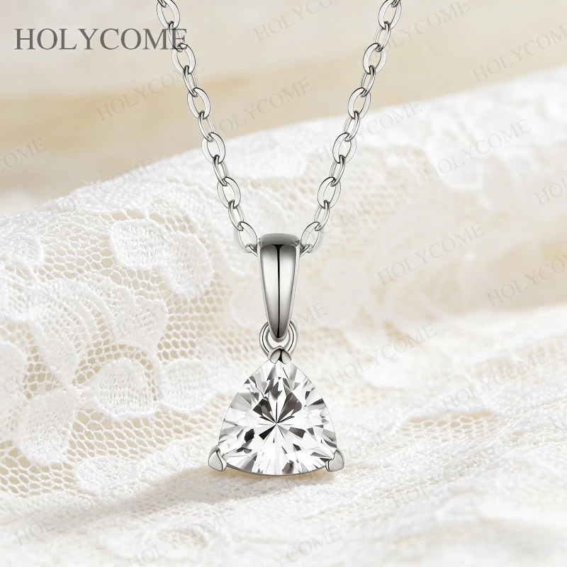 

Moissanite Pendant GRA Certified S925/10K/14K Gold Necklace Trillion Cut D Color VVS1 Fine Jewelry For Women Wedding Engagement