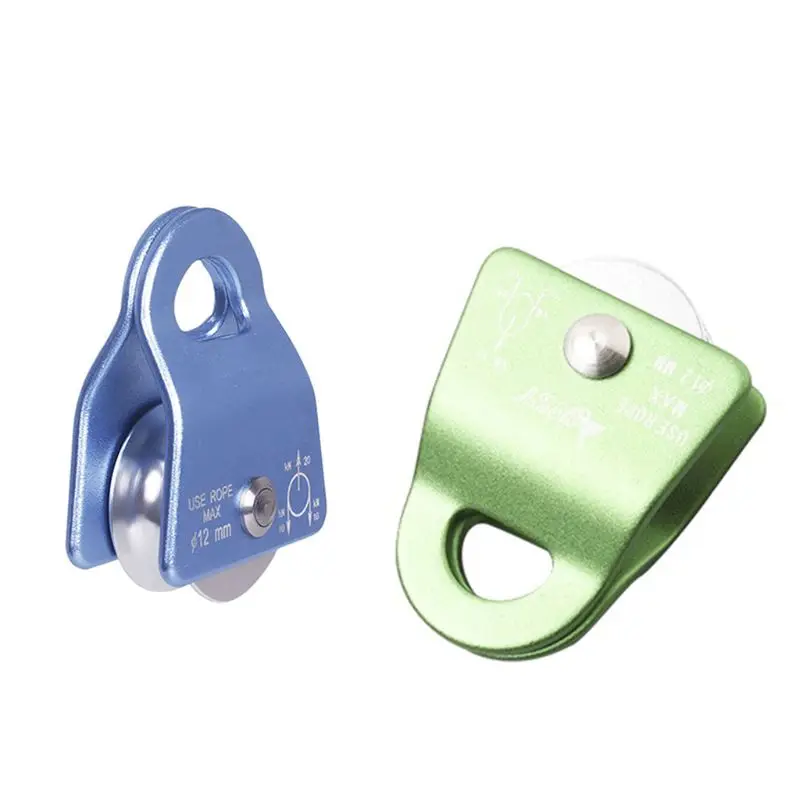 Active Pulley Block Swivel Pulley for Rock Climbing Rope Ice Belt Lifting Sling