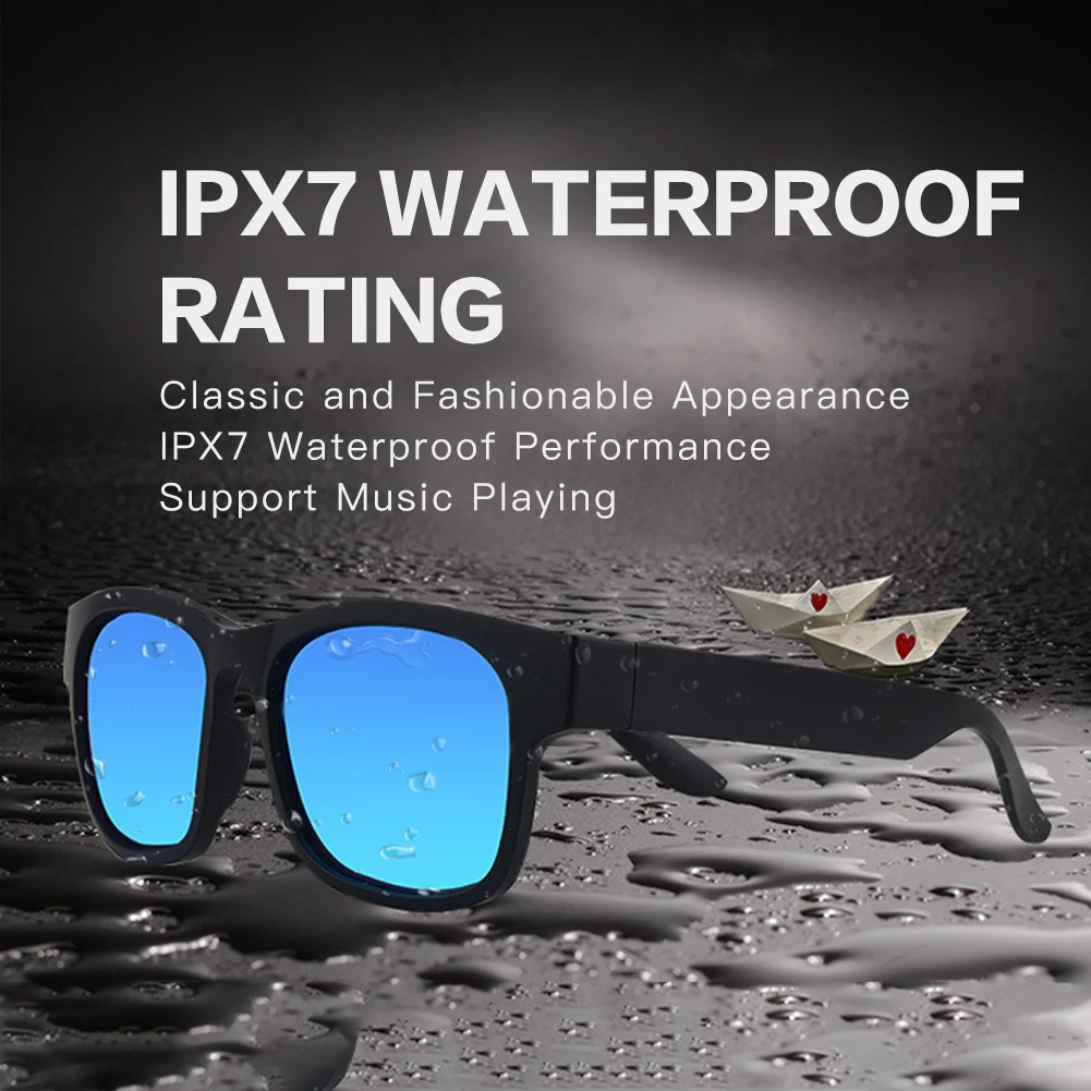 Polarized Sunglass Smart Bluetooth UV400 Sunglasses With Open Ear Headset Polarized Lenses IPX7 Waterproof Hands-Free Calling