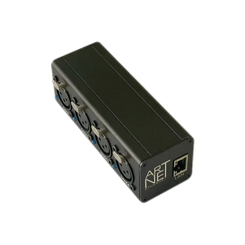 

ABNR Artnet MINI DMX512 Ethernet Lighting Controller Interface Disco 4 Universe 2048 With MA2 Black