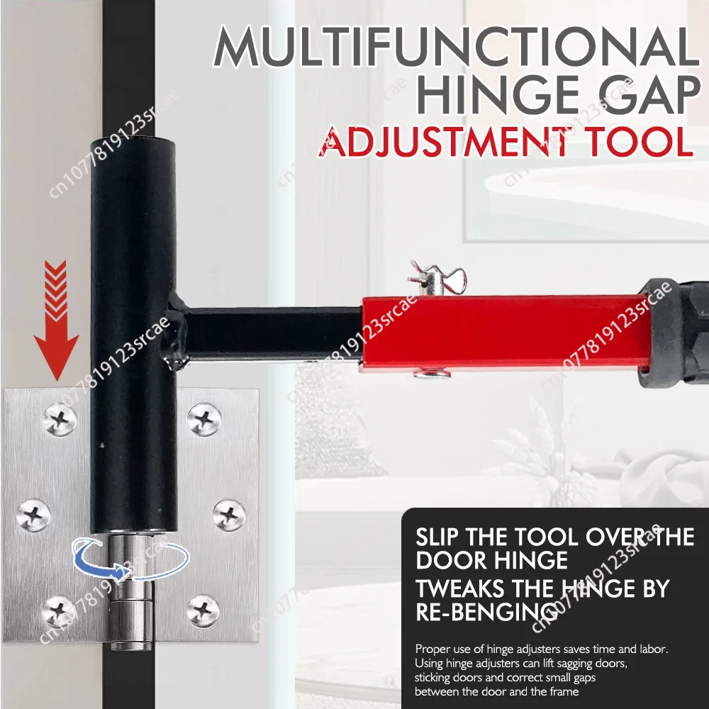 4-In-1 Door Hinge Adjustment Tool 14/19/23/25mm Residential Commercial Hinge Clearance Adjustment Wrench Cover