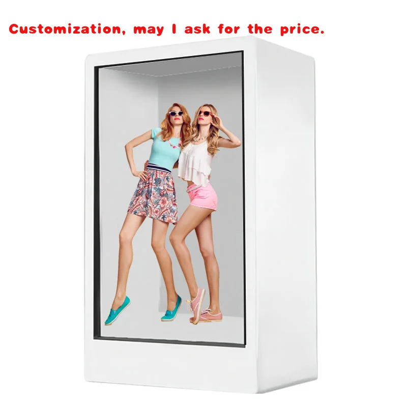 

custom.LCD 3d Advertising Screen Transparent Cabinet showcase showcase Transparent Lcd Display