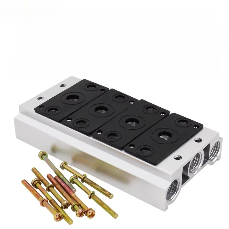 Solenoid valve base 4V210-08 connecting plate 200M series 2F3F4F5F6F7F8F9F10F position connection