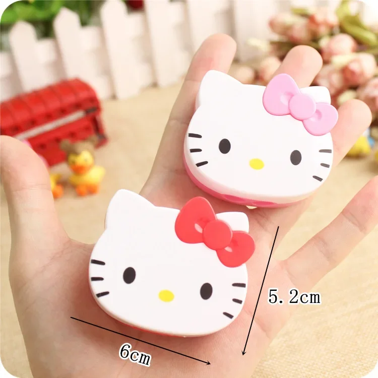 1/3Pcs Sanrio Hello Kitty Pencil Sharpener Double Hole Kawaii Bow Tie Shape Tool Students School Supplies Pencil Sharpening
