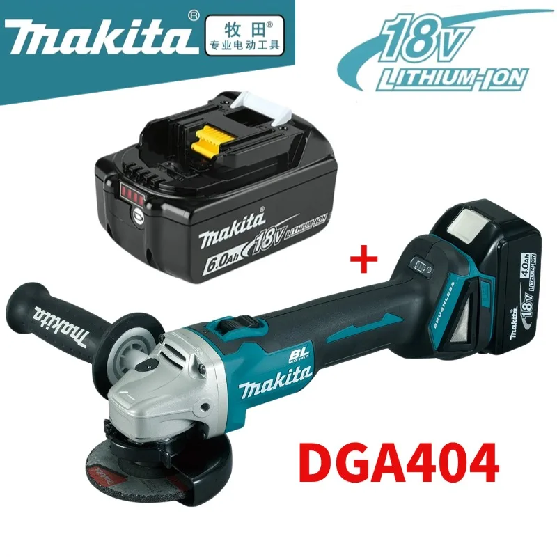 Makita DGA404 18V LXT Bürstenloser Elektrischer Winkelschleifer 125mm Wiederaufladbares Kabelloses Elektrowerkzeug zum Metallschneiden, Schleifen, Polieren und Rostentfernen