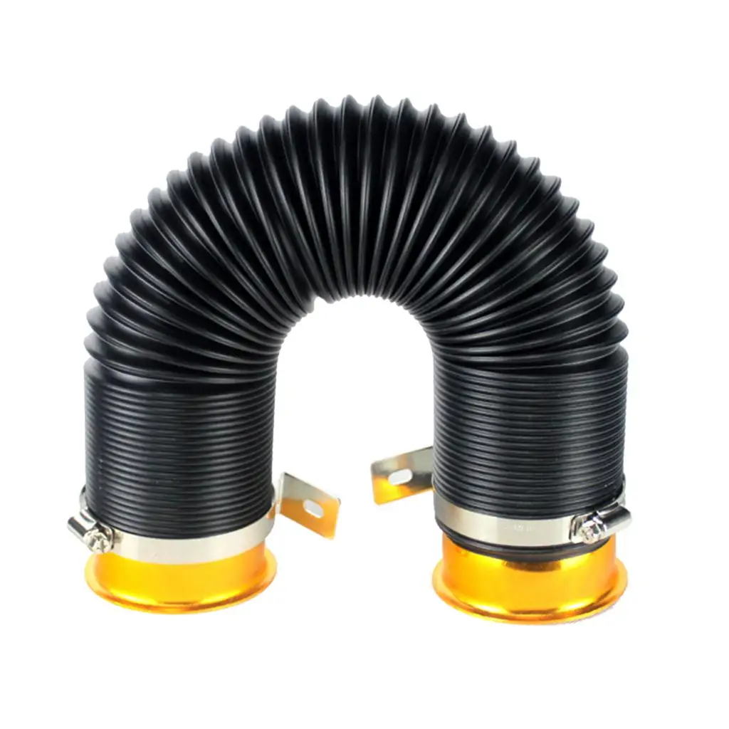 Adjustable Air Duct Intake Pipe Hose 76mm Universal Car Cold Air Intake Inlet Pipe Flexible Duct Tube Hose Induction Kit