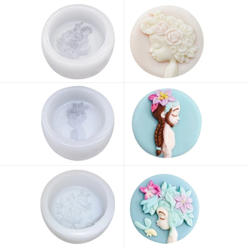 3D Girl Silicone Mold for Baking Cake Candy Fondant Mould Chocolate Decorating Soap Epoxy Making DIY Tool