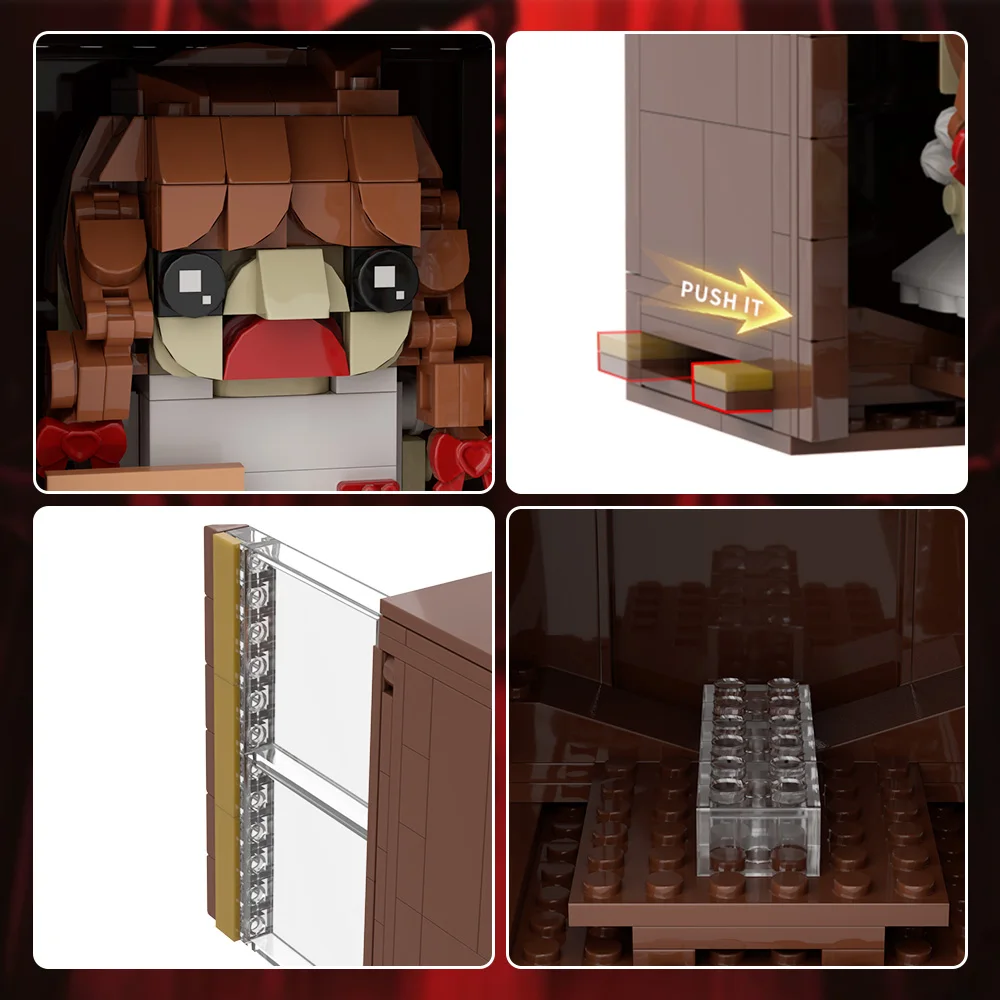 MOC-décennie s de construction modèle film d'horreur Annabelle beurre, garde-robe Demon BrickheadZ, figurine d'action, briques d'assemblage, jouet, cadeau d'Halloween