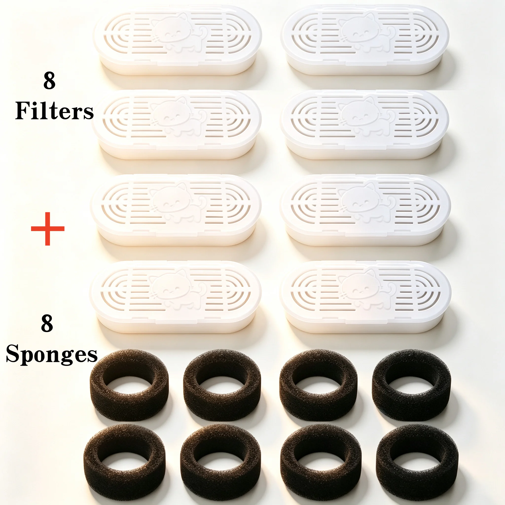 Haustier-Wasserspender-Filter Katzen- und Hundebrunnenfilter Trinkbrunnen aus Kunststoff Aktivkohlefilter Trinkwasser-Ersatzfilter – Detail 9