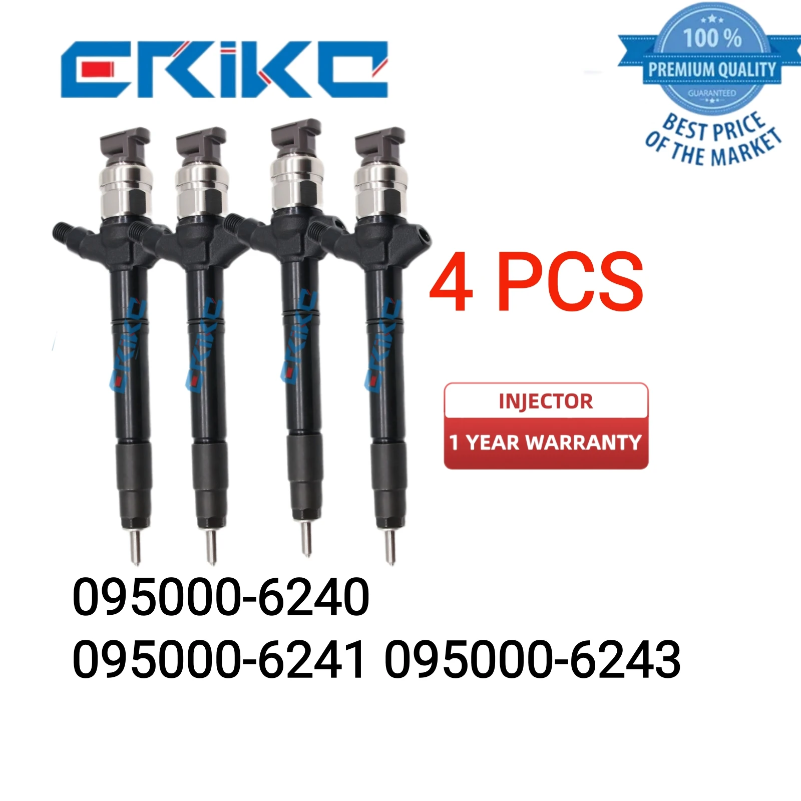 

4 PCS 095000-624# Injector Assy Fuel 16600-MB40A 16600-MB40# 16600-VM00A 16600-VM00D DCRI106240 Original Injector for Toyota