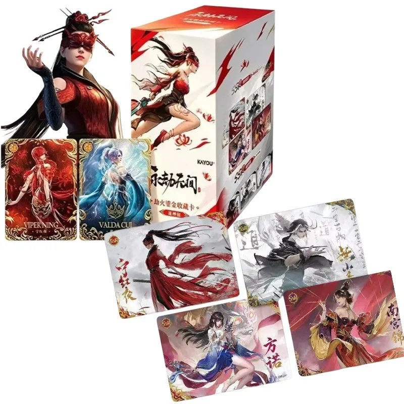 Genuine KAYOU Naraka Bladepoint‌ Card Calamity Fire Gilded Chasing God Pack Vol.1 Game Periphery Role Skin Collection Card Gift