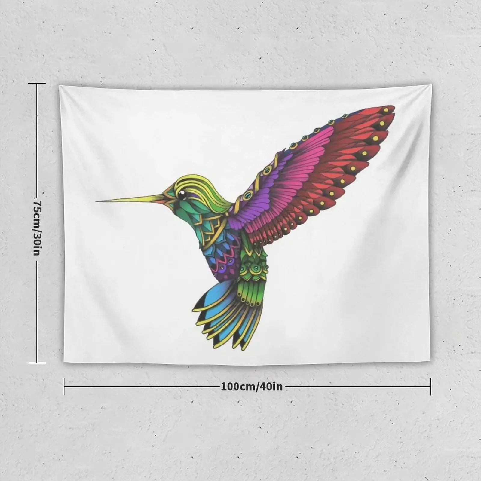 Color Ornate Colibri Tapestry Custom Bedrooms Decor Tapestry