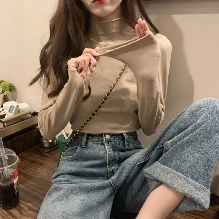 

Sweaters Jumpers Womens BF Y2K Wear Woman Slim Fit Long Sleeve Chinese Style Embroidery Garden Nature Flower Floral Blossom Cute