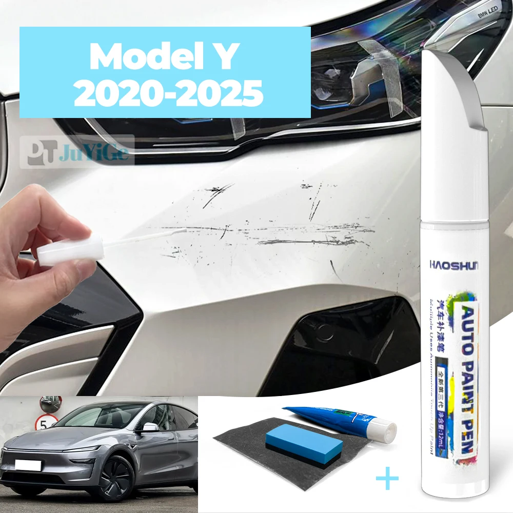 

Для Tesla Model Y 2020-2025 2021 2022 2023 2024 Автомобильная ручка для краски Уход за краской Ремонт царапин Восковая краска Средство для удаления царапин