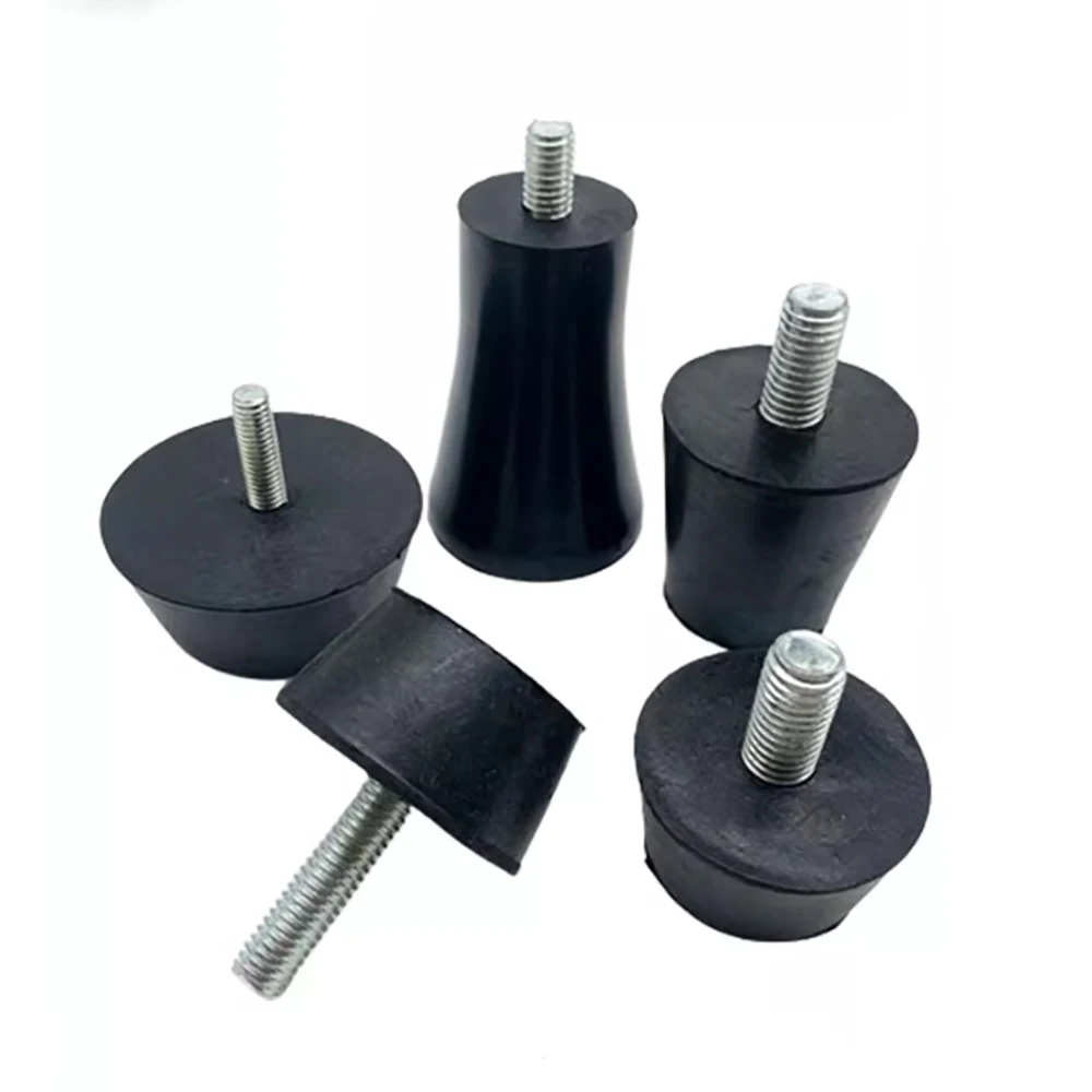 2Pcs Rubber Adjustable Feet Pad With Screw M10 M6 M8 Furniture Leg Anti-shock Protection Table Chair Balck Leveling Foot Pad image 2