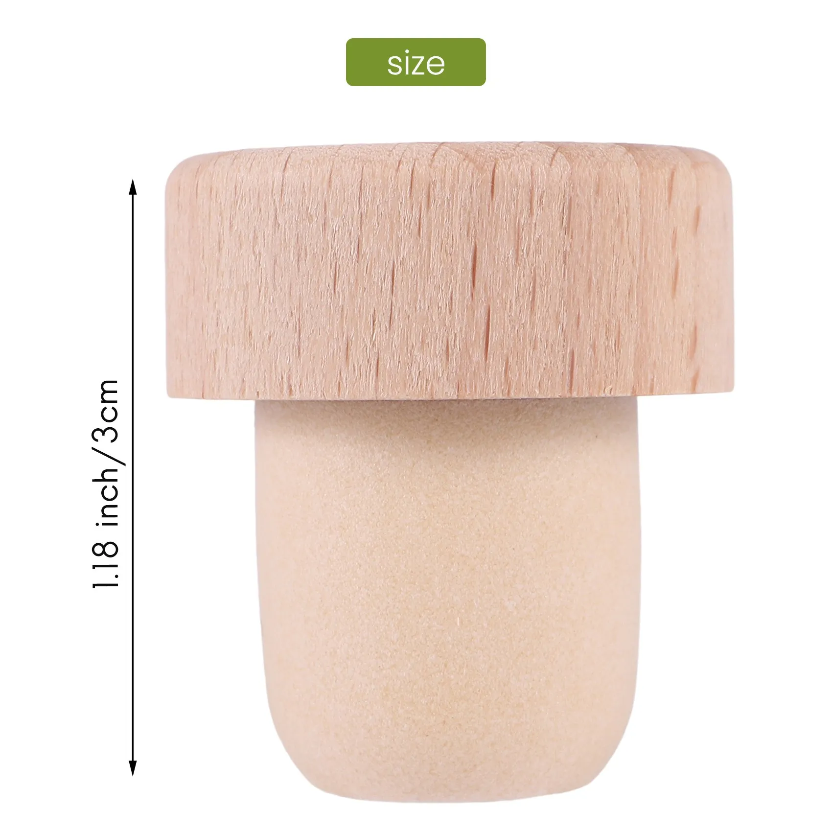 

A94U Пробки для винных бутылок Т-образные пробки для винных пробок Пробки для вина Многоразовые пробки для вина Деревянные и резиновые (12 шт.)