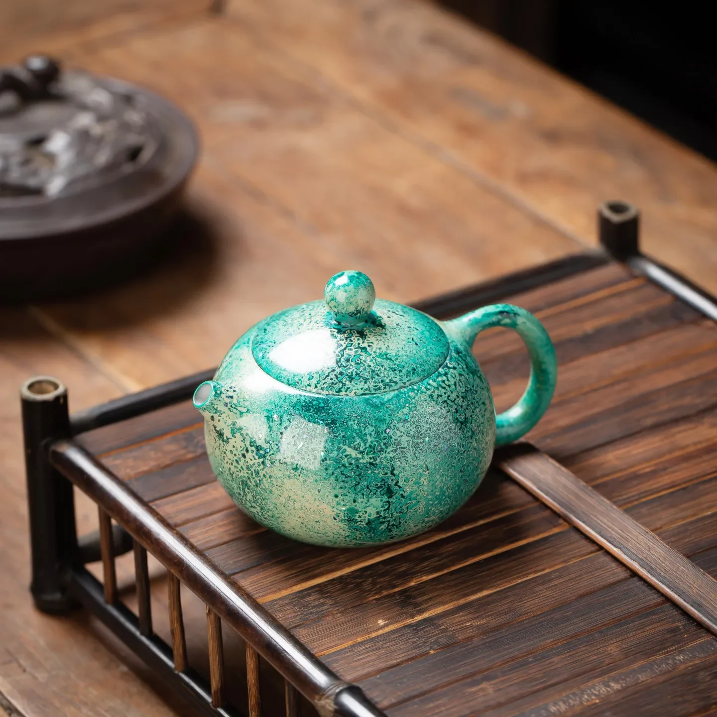 Xishi Pot Pure Handmade Jianzhan Teapot Household Kiln Transformed Ceramic Kung Fu Tea Set Single Pot