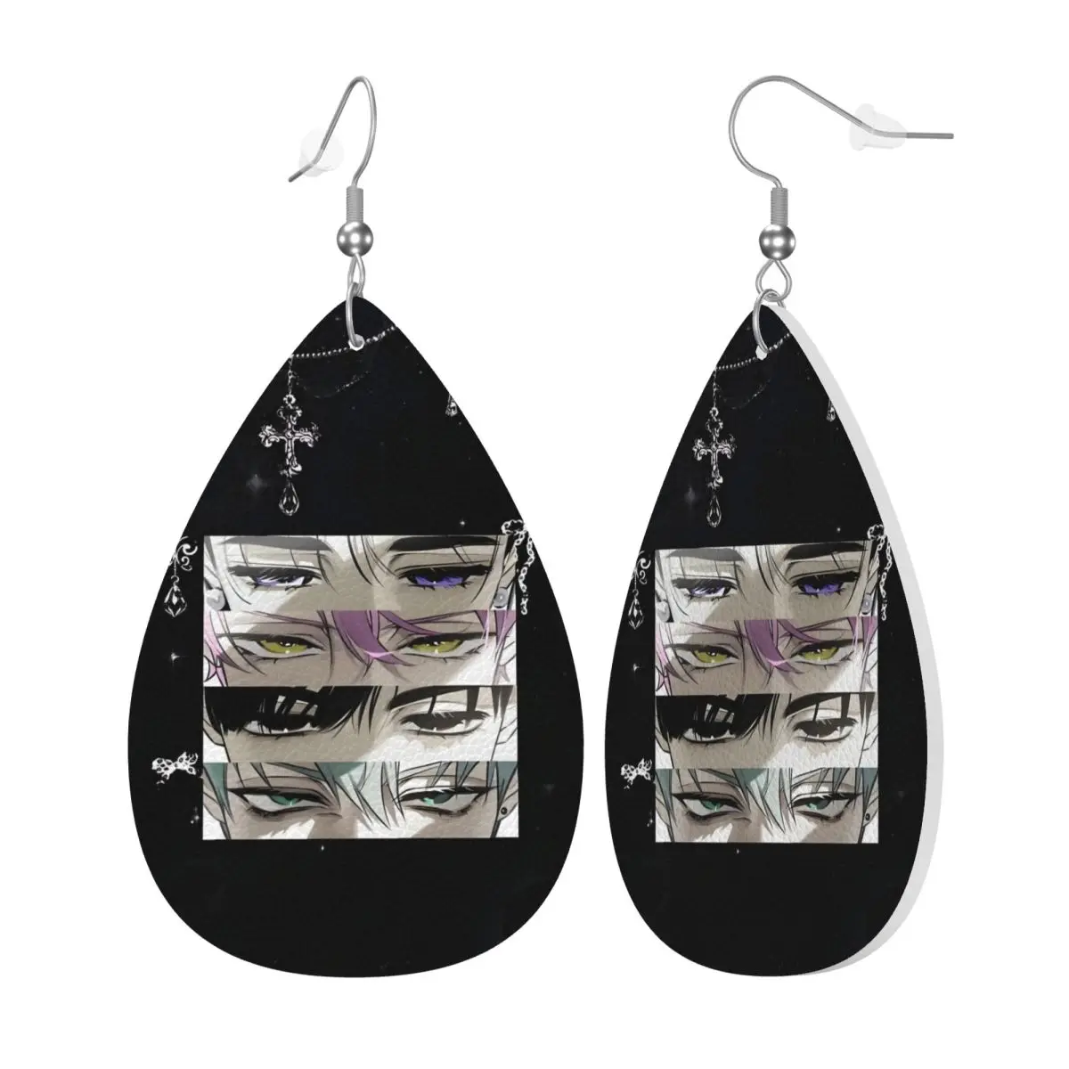 Custom Drop Dangle Earrings Alien Stage Anime Leather Teardrop Earrings Cartoon PVC Leather for Gifts Dainty Jewelry