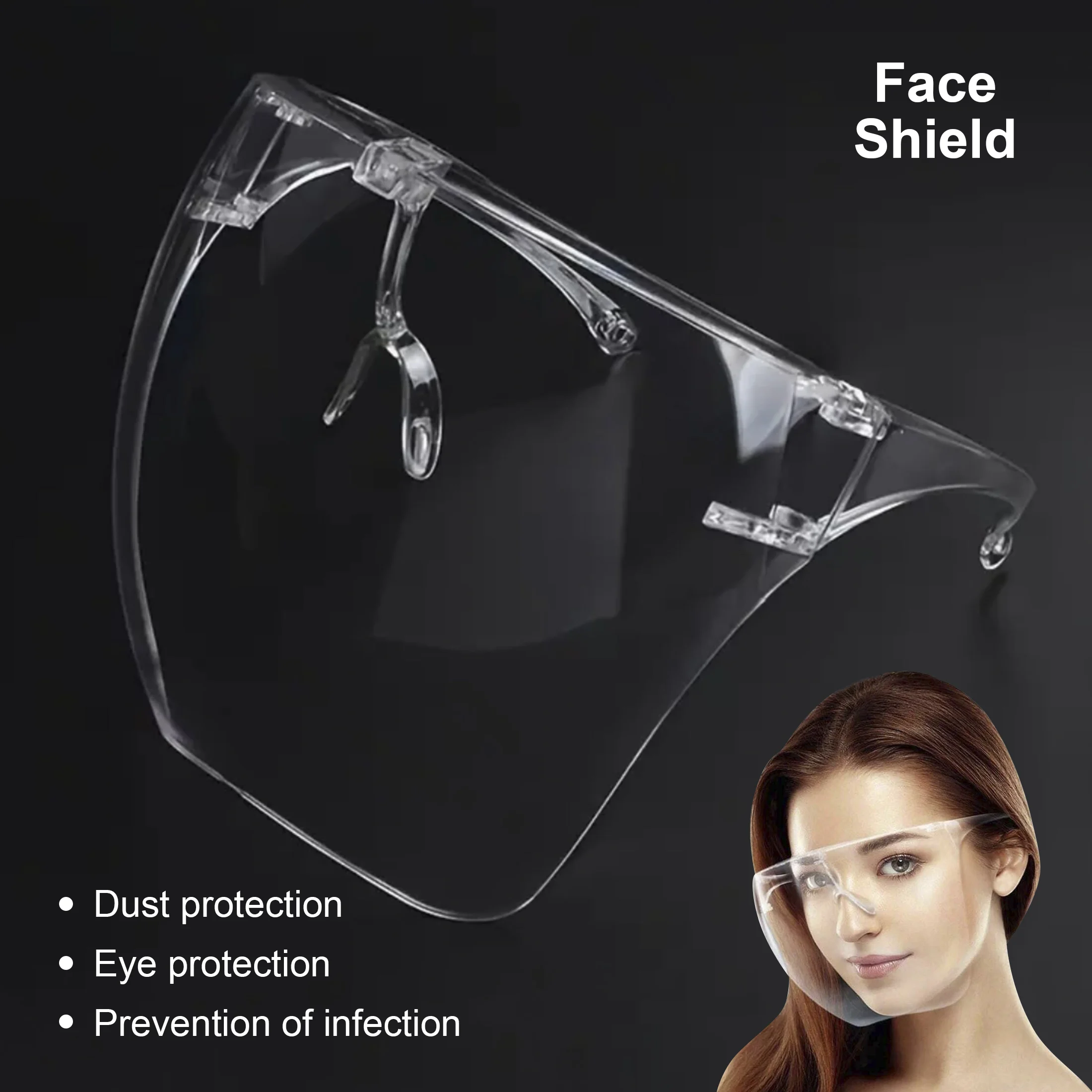 1 Pcs High Transparency Goggles Nail Art Tool Full Face High-definition Transparent Anti Fog Anti Splash Protective Mask