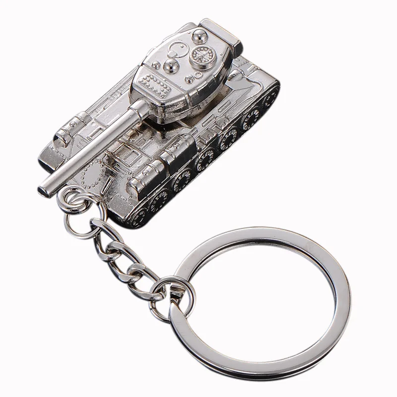 Alloy Pendant Keychain Key Chain Cool Men Tank Model Ring Bag Car Wallet Decor