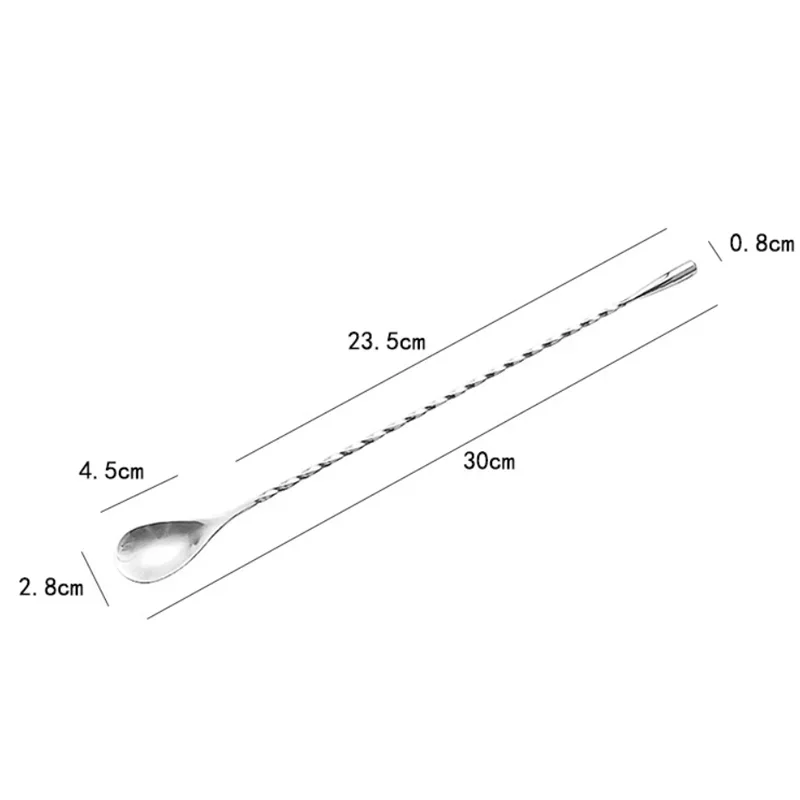الفولاذ المقاوم للصدأ بار كوكتيل الملتوية خلط اثارة ملعقة شوكة تلميح لتقوم بها بنفسك مجموعة شاكر الخالط النمام الملتوية ملعقة خلط المطبخ