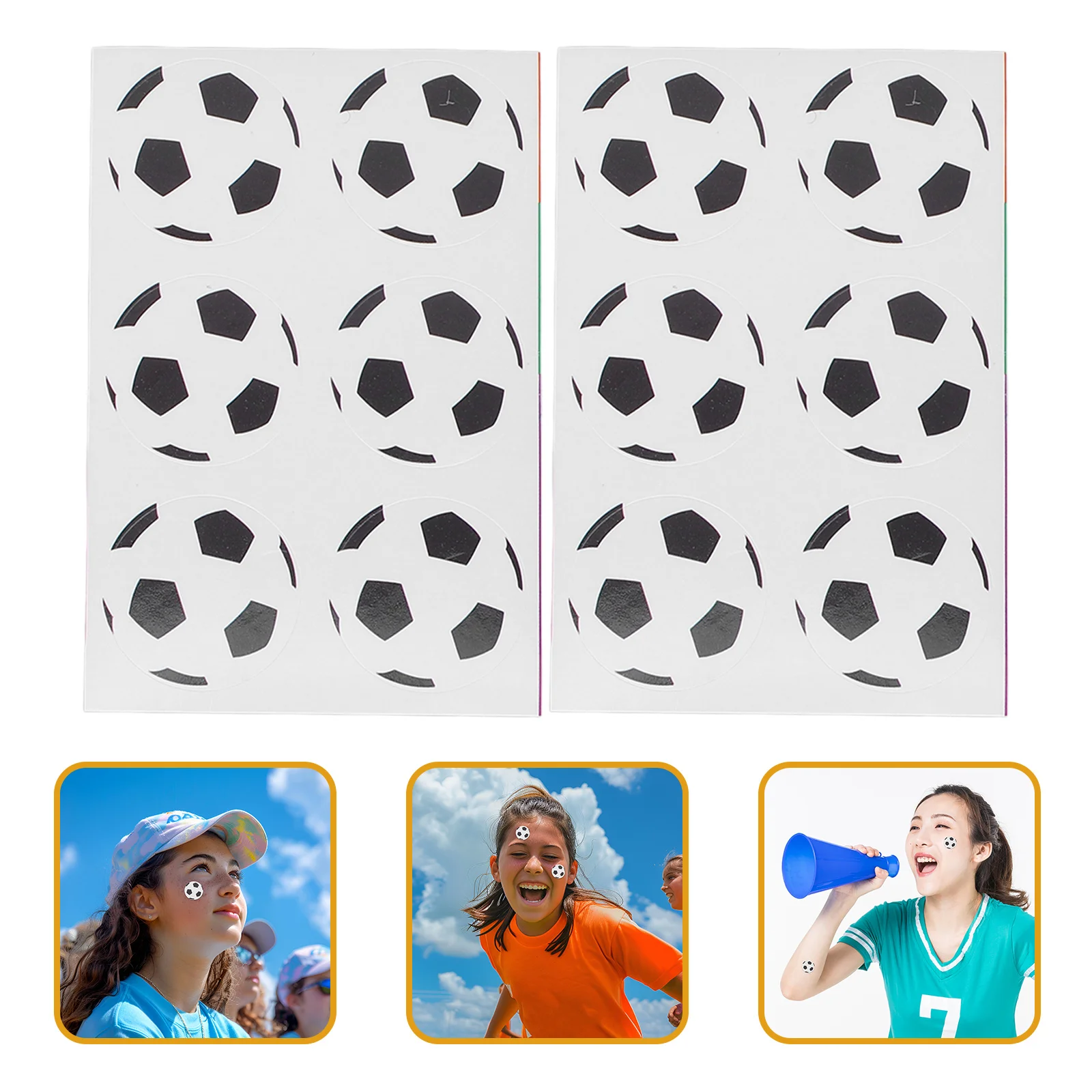 

300Pcs Firm Sturdy Soccer Stickers Selfadhesive Sealing Decals Hand Book Picture Book Gifts Lightweight Portable