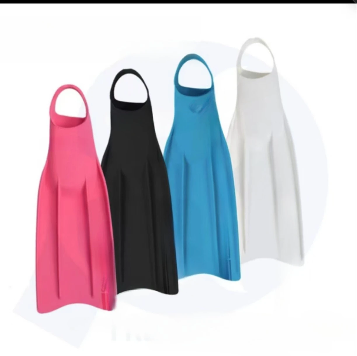 실리콘 숏 플리퍼, 코어 시리즈 프리 다이빙 플리퍼, 작은 노란 오리.