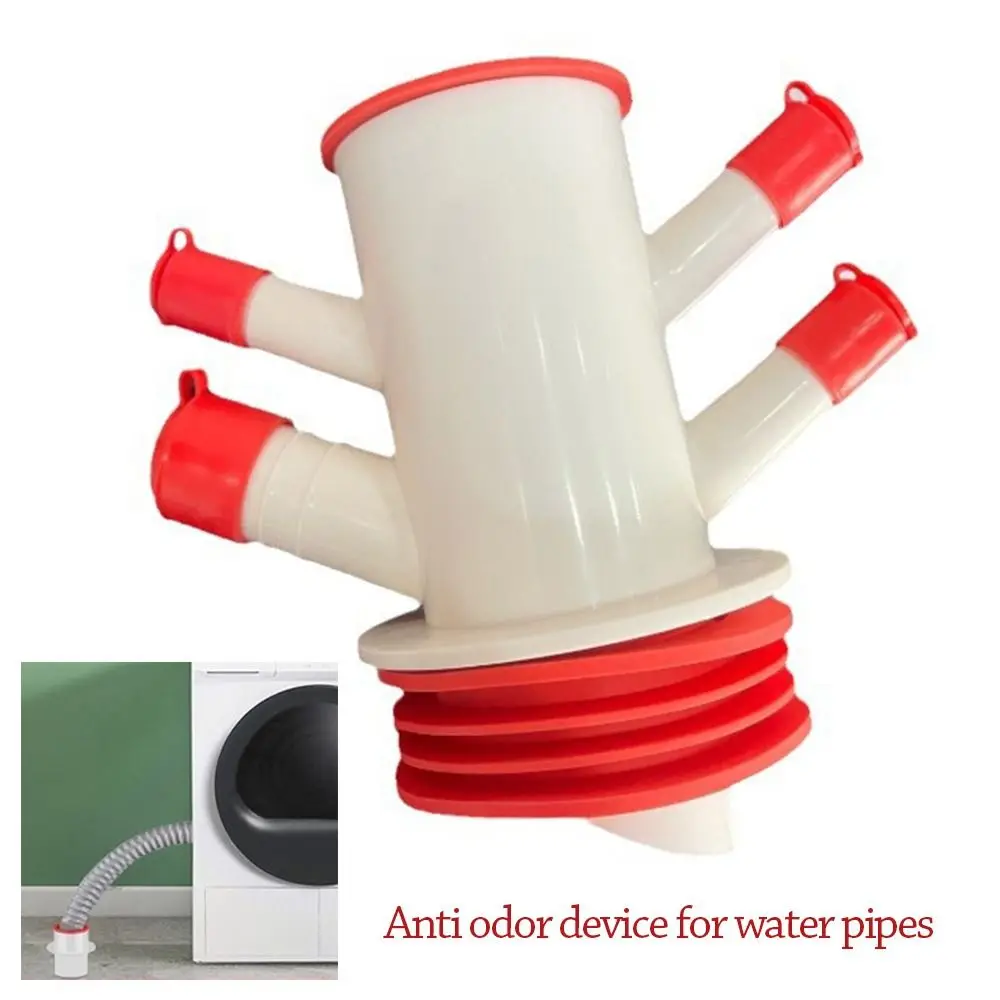 Anti odor Sink Drain Pipe Adapter Multifunctional Sealing Ring Dishwasher Water Pipe Connector neat Kitchen Basin Sewer Branch