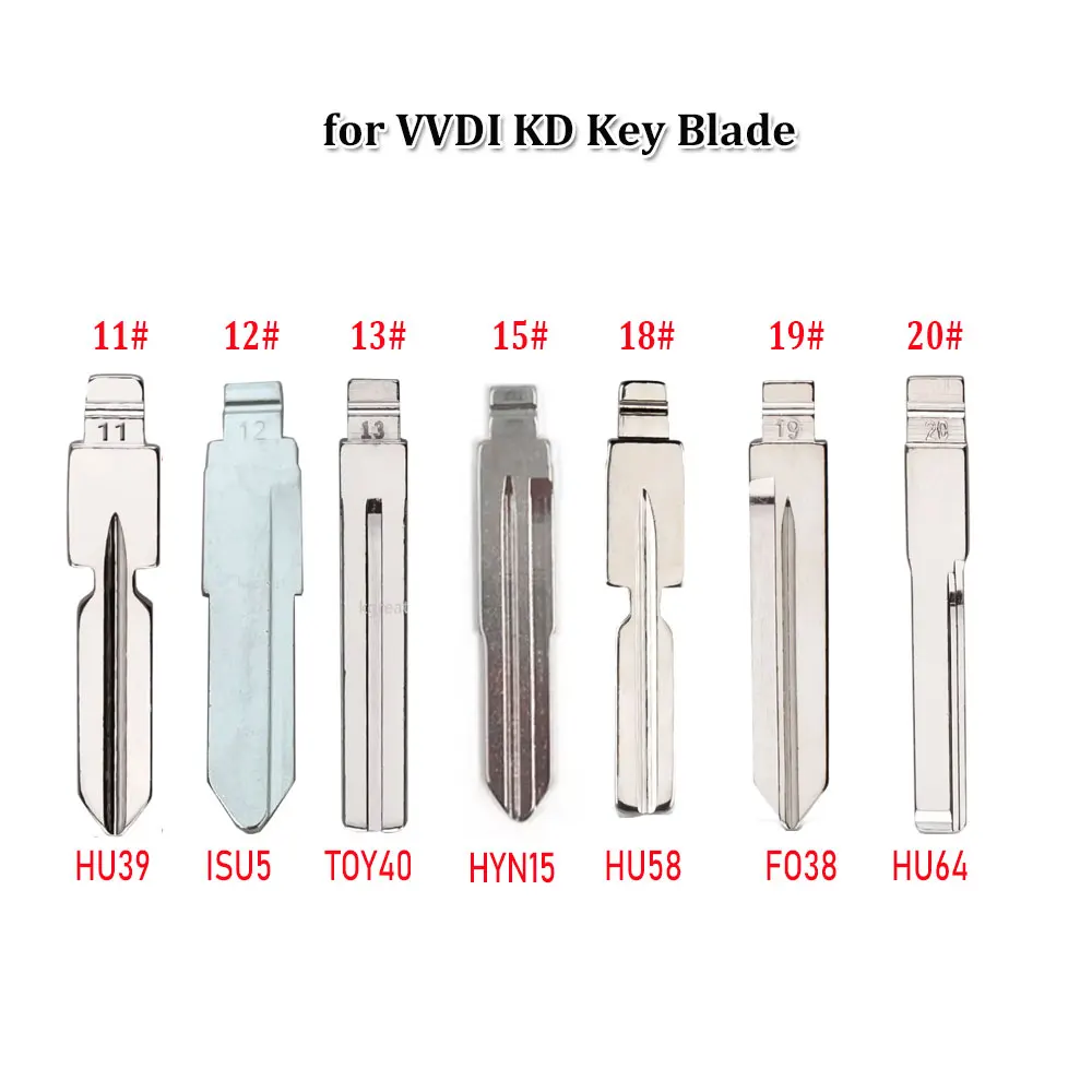 

11-20# Universal Uncut Remote Flip Car Key Blank Blade For KeyDiy KD Xhorse VVDI JMD For Mercedes Benz Isuzu Hyundai Toyota Ford