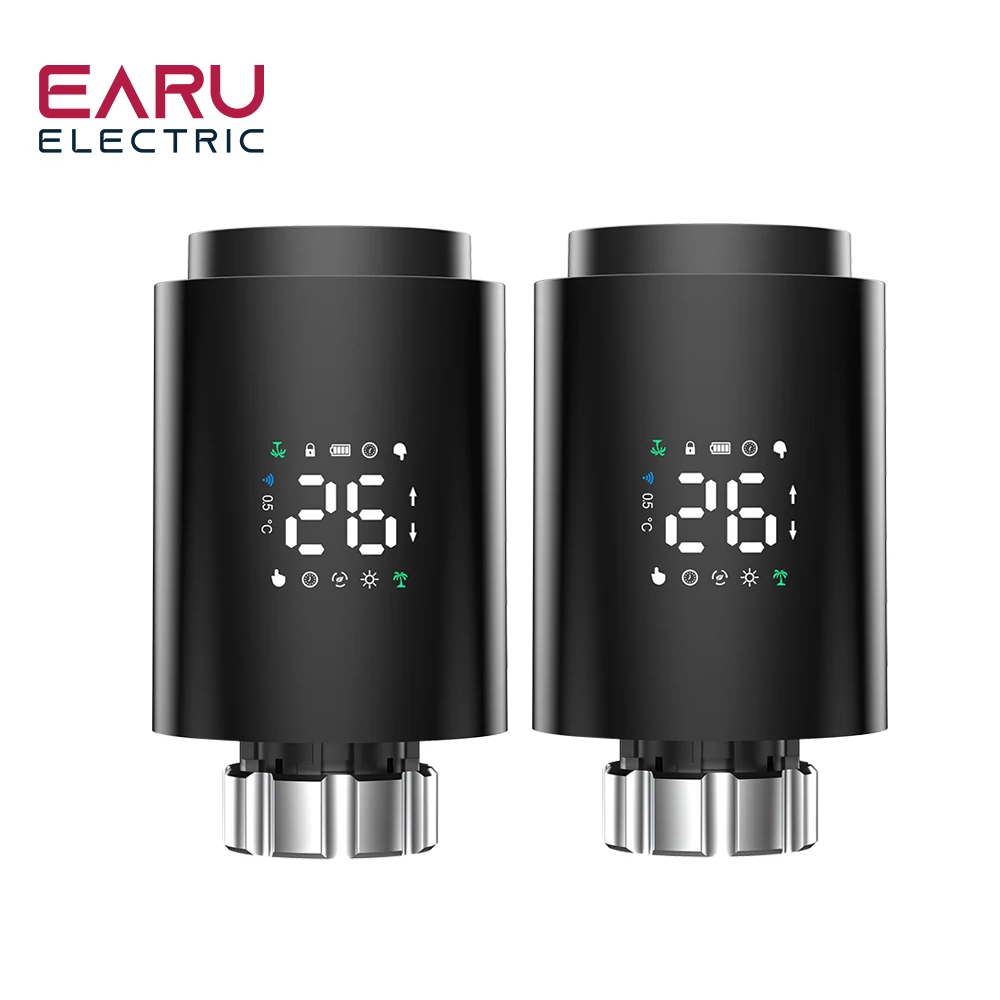 NONE Tuya smart zigbee kühler antrieb trv programmier bares thermostat isches kühler ventil app fern temperatur regler unterstützung alexa 7