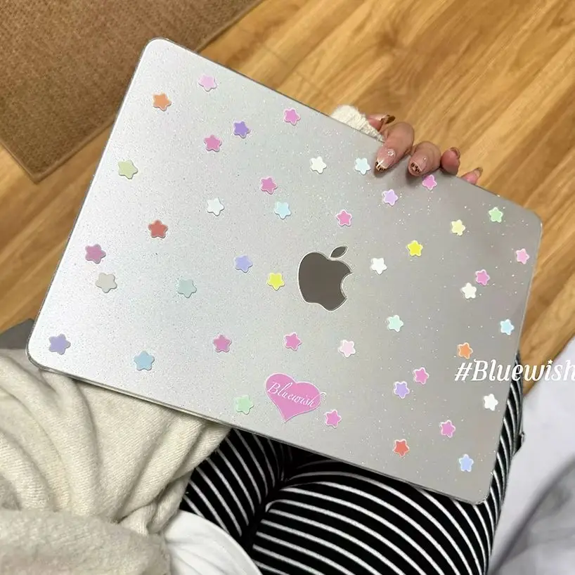 Shining Colorful Stars Love New Laptop Case For Macbook 13Neo A3404 Air 13.6 13.3 15 M4 M3 M2 A2681 A3113 A3240 Protective Cover