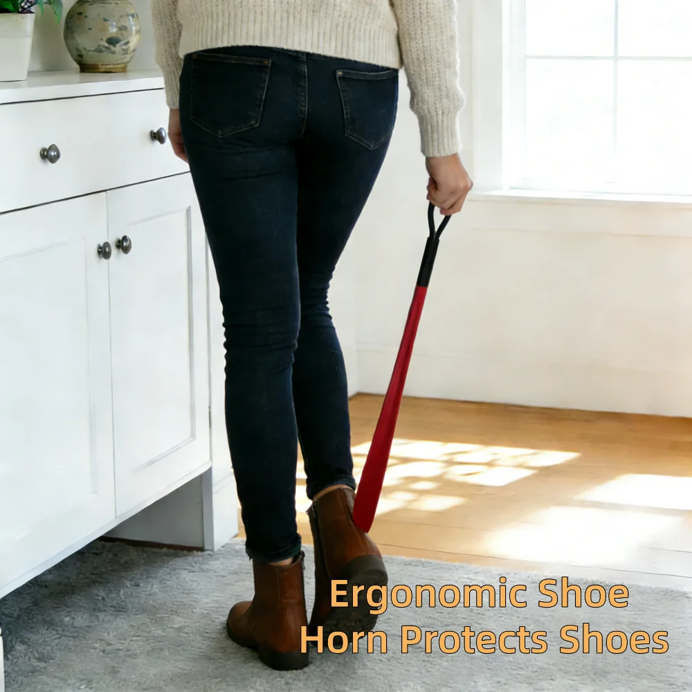 Extra Long Shoe Horn No Bend ABS Non-Slip Durable Shoe Helper for Elderly Pregnant Women Men Boots High Heels Hanging Shoehorn image 3