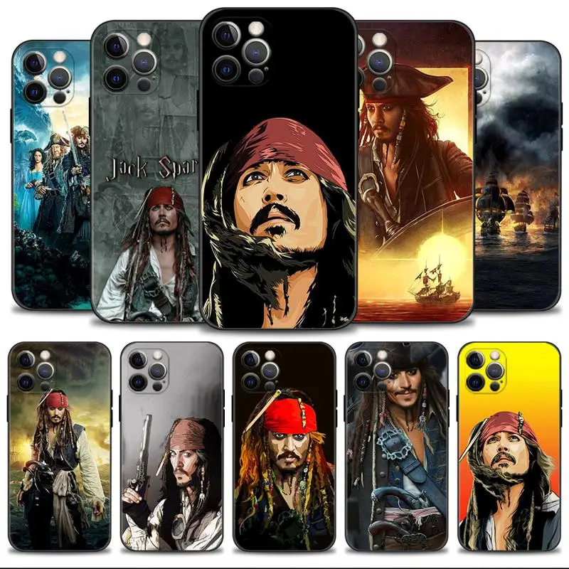 For iPhone 11 Case For iPhone 15 14 13 12 11 Pro Max 13 12 Mini XS Max XR X 7 8 Plus Disney Pirates Of The Caribbean Johnny Depp