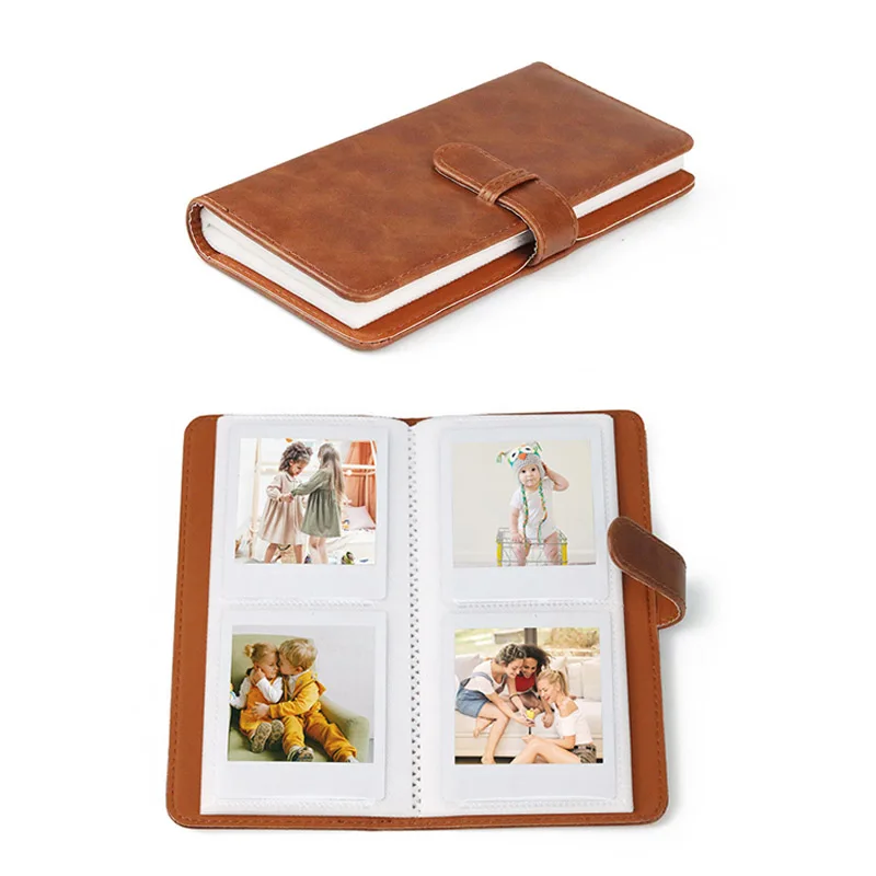 80 Pockets Retro PU Photo Album Fit For Instax Square Film For Fujifilm SQ1 SQ6 SQ20 SQ10 SP3 Camera Accessories