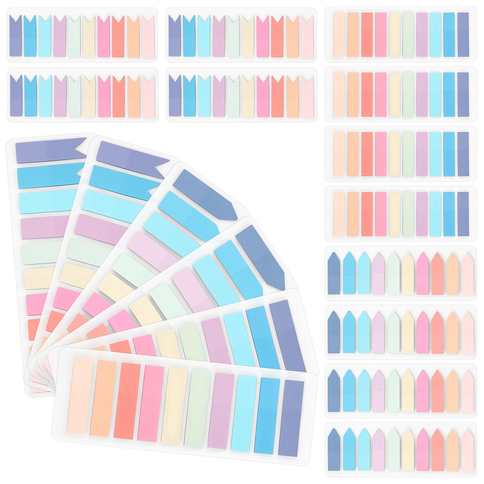 Index Tab 18 Pack 3600 Pieces Sticky Note Marker Writable and Repositionable File Flag Colored Page Marker Label for Reading